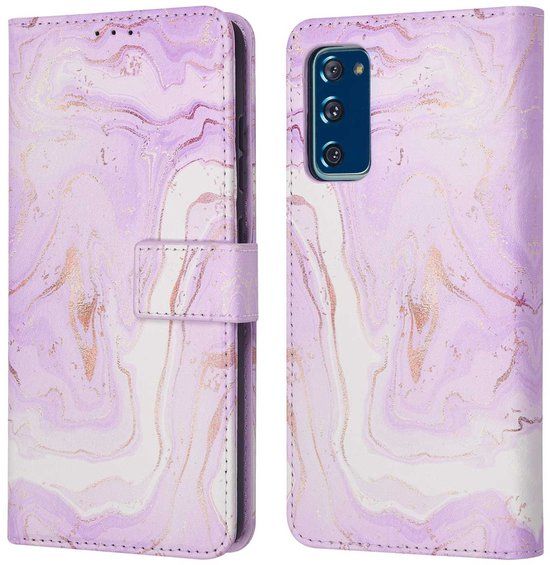 imoshion Design Bookcase voor de Samsung Galaxy S20 FE - Purple Marble