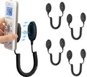 Unyqoos® set de 4 pièces de supports magnétiques pour télécommandes et petits objets, noir, auto-adhésif, avec mécanisme à ressort