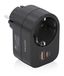 AISENS ASPS-1A1C07-BK multifunctionele stekkerdoos met 1 stopcontact + 1 x USB-C 20 W PD3.0, 1 x USB-A, 20 W, QC3.0, zwart