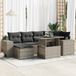 Maison Exclusive - Ensemble de meubles de jardin 7 pièces avec canapé et coussins, gris, en polyrotin
