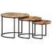 VidaXL 3-delige salontafel set ruw mangohout