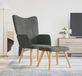 Fauteuil de relaxation Maison Exclusive avec repose-pieds, gris foncé, rembourré