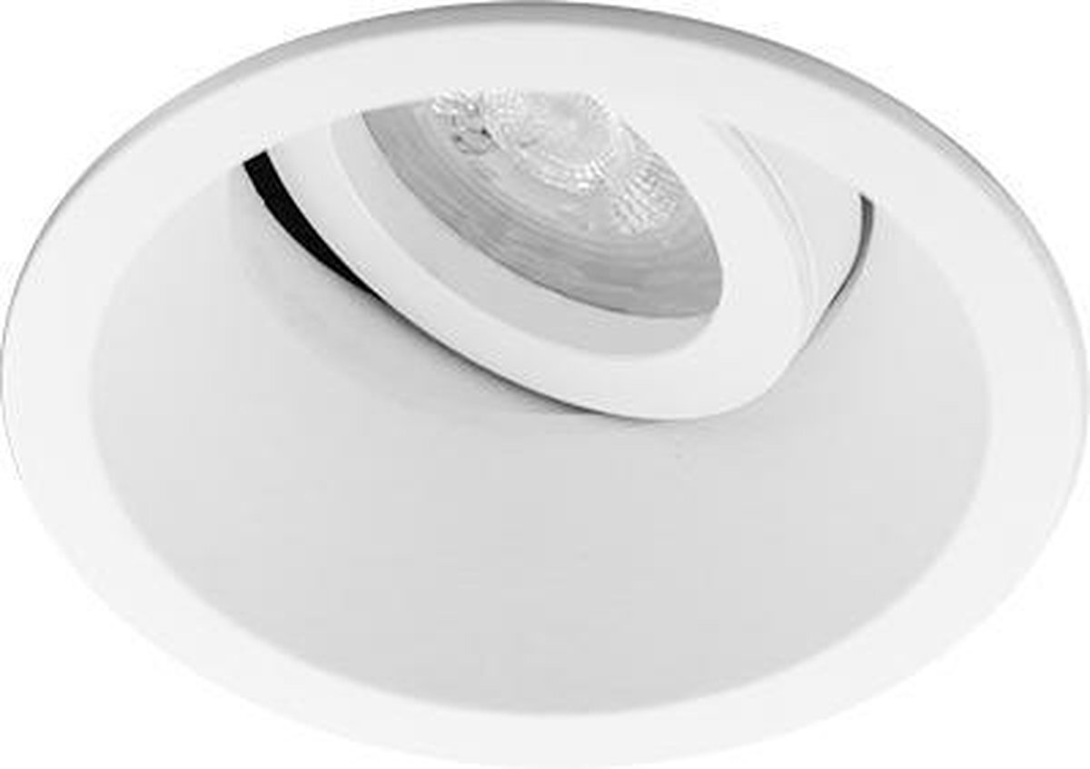 RTM Lighting Premium platte Inbouwspot Pepin Wit Verdiepte ronde spot Extra Warm Wit (2700K) Met Philips LED