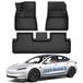 YITAHOME Tesla Model 3 Highland vloermatten, all-weather antislip, hoogwandig, 3D, waterdicht, all-weather binnenmatten, antislipmatten, set, compatibel met alleen model 3 Highland 2024 (3 stuks