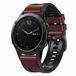By Qubix Qubix - Geschikt voor Garmin bandje - 22mm Quickfit - leer + siliconen bandje - Bordeaux - Geschikt voor Garmin Instinct 3 / Instinct E - 45mm