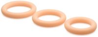 Curve Toys discrete siliconen cockring set - 3 stuks - licht