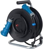 berger CEE-kabeltrommel 25 m CEE-stekker naar CEE-koppeling 3-polig Zwart-blauw