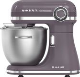 Swiss Haus® KM1807 Keukenmachine 1500W – 7.0L Keukenrobot - RVS Mengkom met Handgreep – 12 Snelheden – Multifunctionele Keukenmixer met Accessoires - Paars