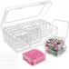 Boîte de tri - Mini boîte organisatrice - 15 compartiments - 5,5 x 5,5 x 2 cm - Transparent - Boîte de rangement perles à repasser