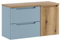 Ensemble de meubles 100 cm avec plateau et meuble avec panier à linge