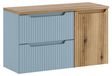 Ensemble de meubles 100 cm avec plateau et meuble avec panier à linge