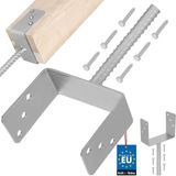 KOTARBAU® Paalhouder Beton, Verzinkt Staal, 161 mm, Zilver