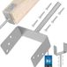 KOTARBAU® Paalhouder Beton, Verzinkt Staal, 161 mm, Zilver