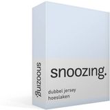 Snoozing dubbel jersey hoeslaken - Lits-jumeaux (180x200/220 cm) - zwart