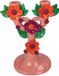 HD Collection Kandelaar Bloemen Polyresin 19,7x13,4x25,6cm Roze