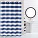 Hookless Cabana Stripe douchegordijn met Peva voering, 71 X 74, marineblauw