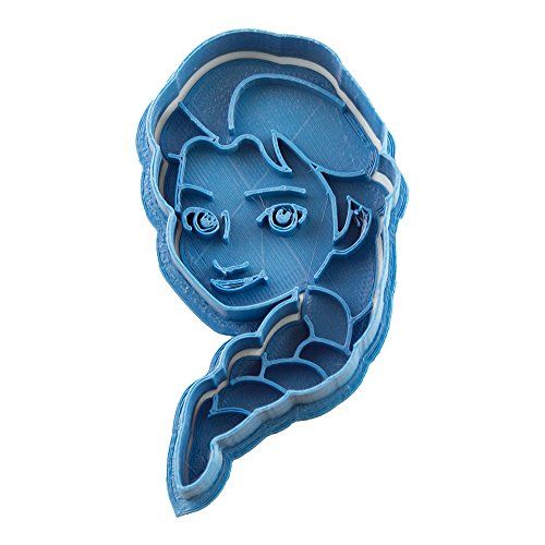 Cuticuter Frozen Elsa uitsteekvorm - blauw - 8 x 7 x 1,5 cm