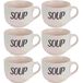 Cosy&Trendy Billiet - Vanlaere 12x Creme soepbekers van aardewerk 11 cm 510 ml