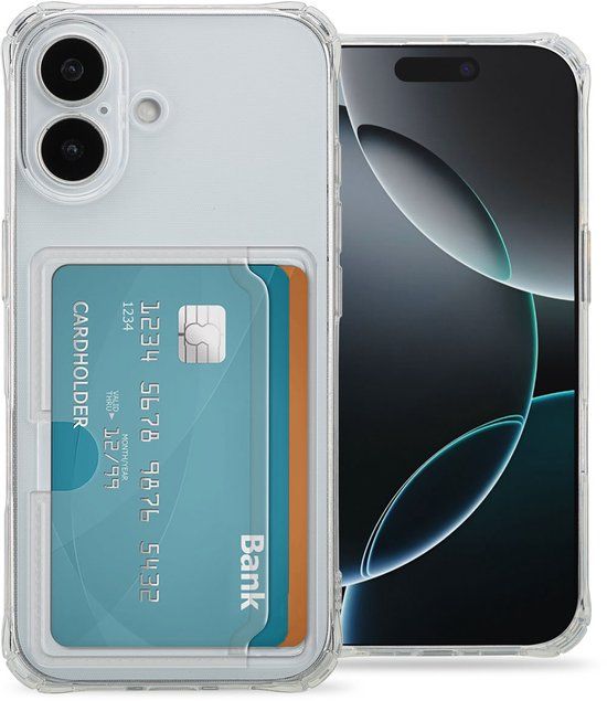 imoshion Hoesje met Pasjeshouder - Geschikt voor Apple iPhone 17 - Transparant