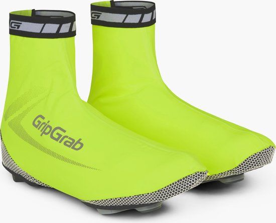 GripGrab RaceAqua Hi-Vis Waterdichte Race Fiets Overschoenen - Geel Hi-Vis - Maat S (38/39)