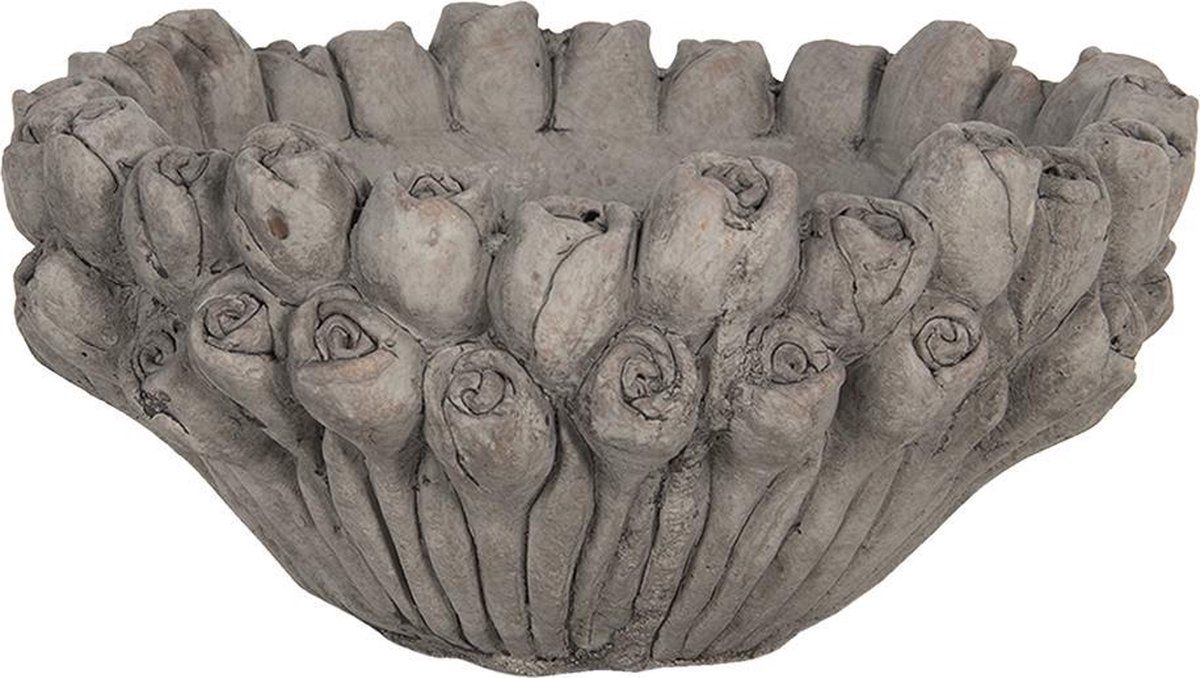 Clayre & Eef Bloempot Ø 27x13 cm Grijs | Plantenpot