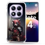 Cokitec Versterkte hoes voor Xiaomi Redmi Note 14 Pro 5G Animal Raton Samurai