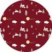 Bonateks, Ronde digitaal bedrukte muismat, antislip onderkant, voor kantoor en thuis, diameter: 22 cm