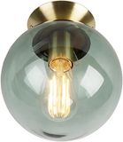 QAZQA Pallon - Plafondlamp - 1 lichts - Ø 200 mm - Groen