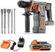 FUXTEC 20V Accuklopboormachine FX-E1RH20 met Beitelset