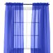 Elegant Comfort Raamvitrages, 2-delige set transparante gordijnpanelen met tunnelzoom van 5 cm, 102 cm breed x 213 cm lang, neonblauw