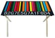 Bureau met gehard glas, 120x70x75 cm, meerkleurig