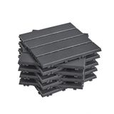 SoBuy Dalles de terrasse pour extérieur, 15 pièces, dalles clipsables, pour extérieur, revêtement de sol pour balcon et terrasse, gris, 30,5 x 30,5 x 2 cm SDA14-HG