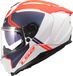 LS2 FF817 Challenger II helm Titan mat wit blauw rood XXS