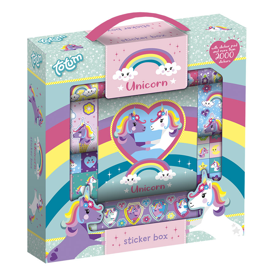 Totum Unicorn Sticker Box 12R+2S+BKL