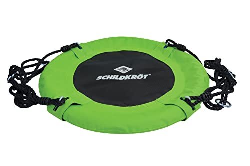 Schildkröt Nestschommel 60 cm, compact formaat, comfortabele, gesloten zitting, voor buiten en binnen, tuinschommel tot 150 kg belastbaarheid, incl. mon, meerkleurig, Ø 60 cm, 970501