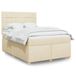 Maison Exclusive - Lit boxspring avec matelas, couleur crème, 160x200 cm, textile