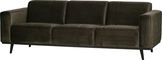 BePureHome Statement 3 zits Bank - Fluweel - Warm Groen - 77x230x93