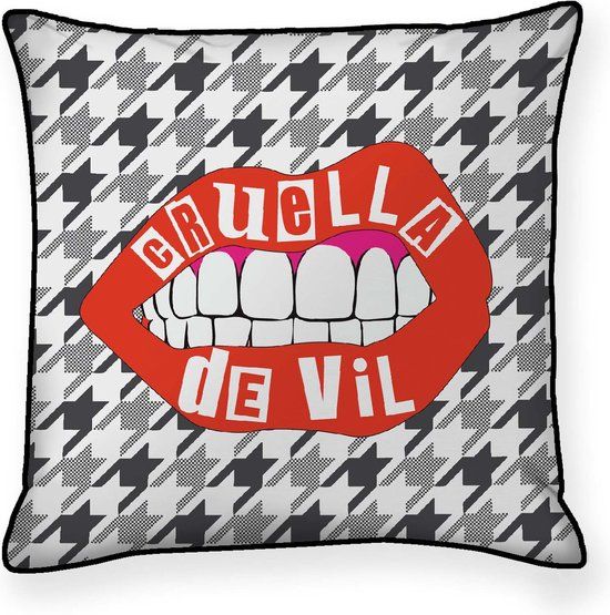 Disney Cruella de Vil Cushion - 100% Polyester - Multicolor - 30 x 50 cm