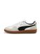 PUMA Palermo sneakers en cuir unisexe, Gris/Blanc, Taille 35,5