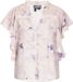 DreiMaster Vintage DreiMaster Blouse Vrouwen M Lila Gebloemd Viscose/Polyamide Korte mouw V-hals