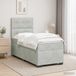 vidaXL Boxspringbed met matras, lichtgrijs, 80 x 200 cm, fluweel