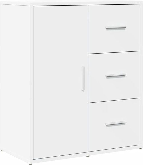 vidaXL Dressoir 60x31x70 cm Bewerkt Hout Wit