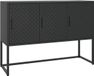 vidaXL Dressoir 105x35x75 cm staal zwart