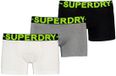 Superdry M3110475a Boxer 3 Pack Noir / Gris / Optic S