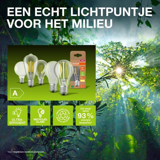 OSRAM LED E27 - 2.5W - Warm Wit (3000K) - Vervangt 40W - Dimbaar