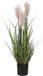 Mica Decorations plante artificielle - herbe ornementale plume - vert/rose - H80 x D35 cm