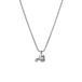 Lucardi - Kinder Stalen ketting met hanger tractor - Ketting - Staal - Zilverkleurig - 45 cm