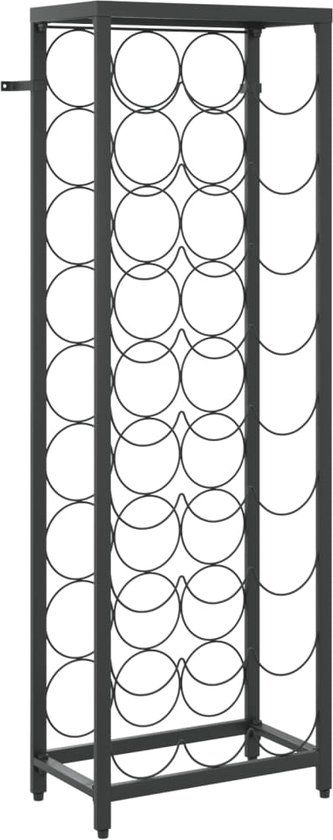 vidaXL Wijnrek voor 27 flessen 34x18x100 cm smeedijzer zwart
