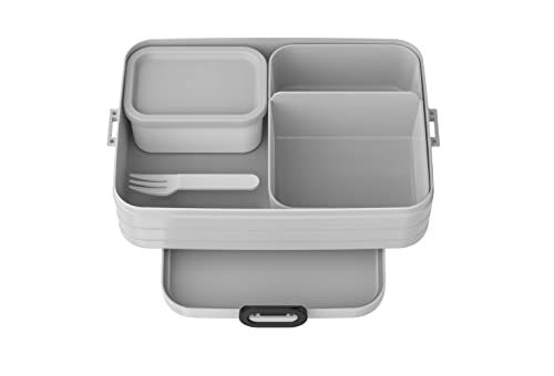 Mepal Bento Lunchbox Large Take A Break - Broodtrommel met vakken, 1500 ml - Koel Grijs
