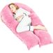 Avalo Coussin de grossesse XXL 280 cm - Coussin latéral en U - Coussin ergonomique - Coussin d'allaitement et coussin corporel pour femmes enceintes - Rose